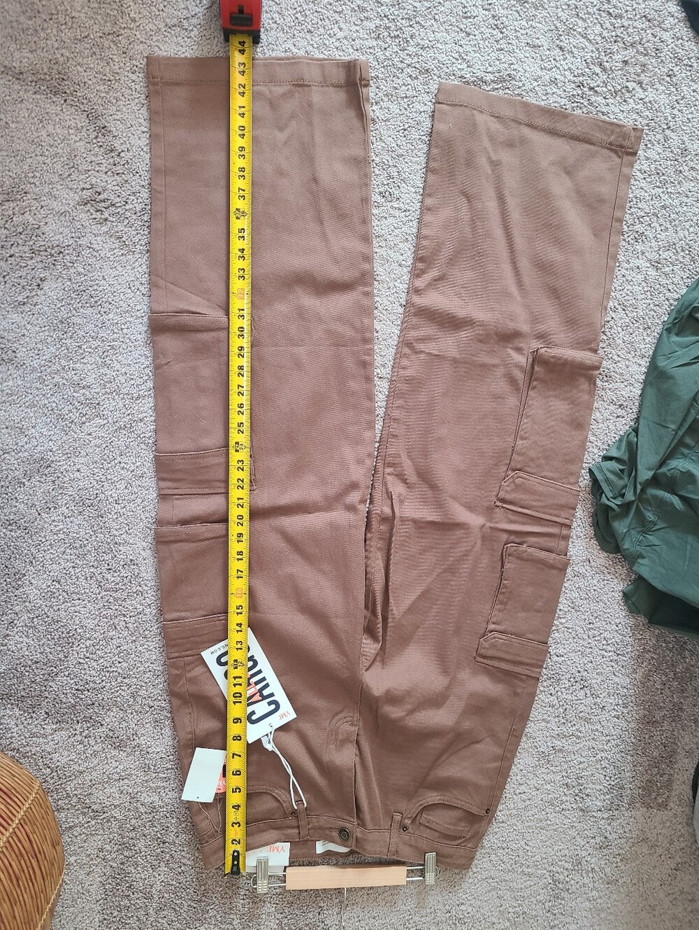 NWT YMI High Rise Wide Leg Brown Cargo Pants - Picture 8 of 9